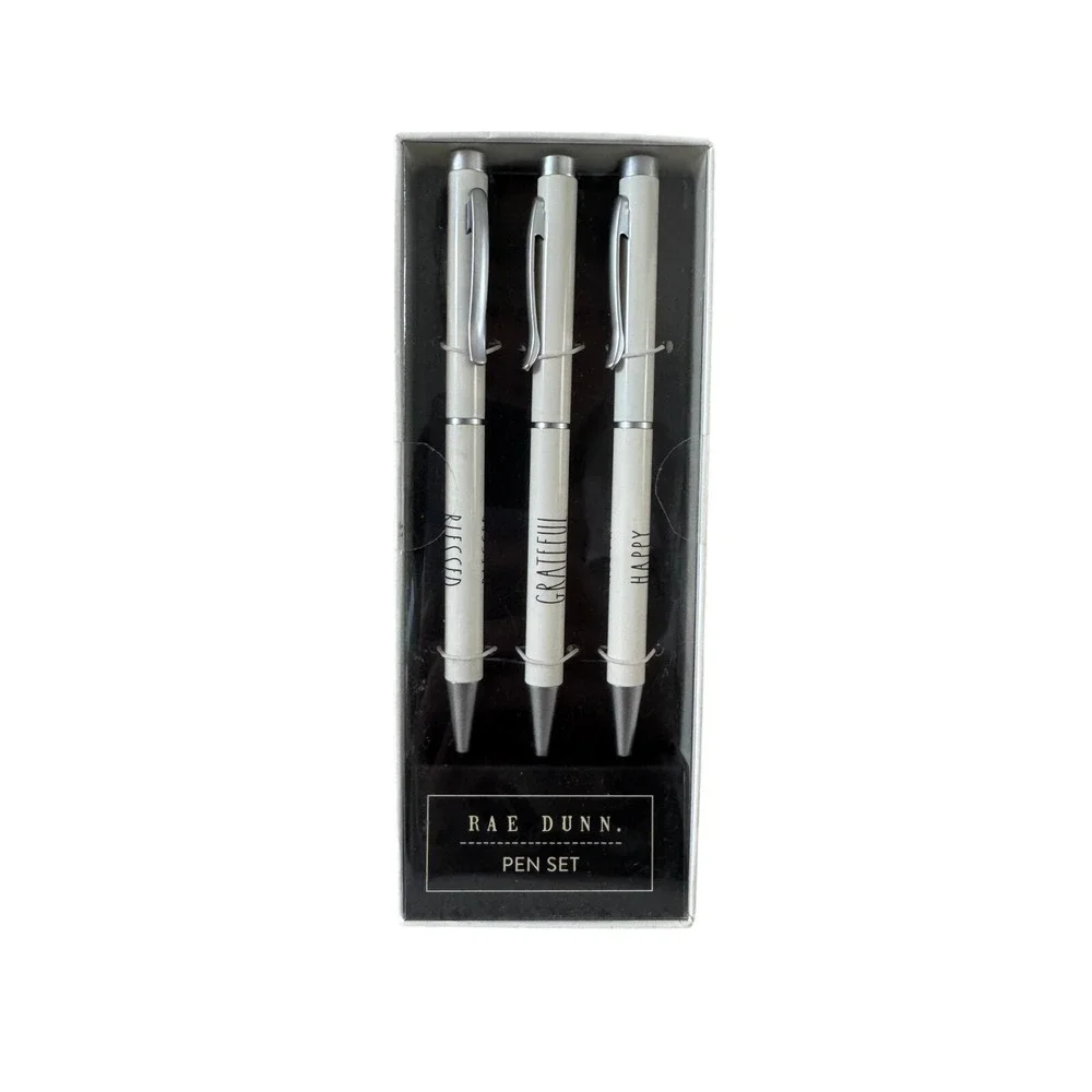 New Rae Dunn Pen Set‎ Happy Grateful Blessed
